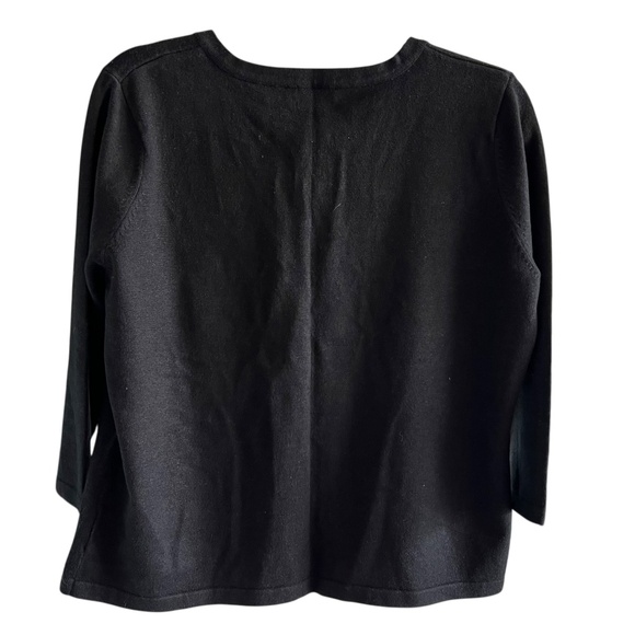 Marissa Studios Black Flip Flop Sequins Cardigan Sweater M - Picture 3 of 9